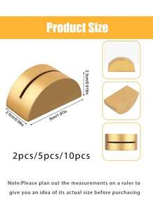 Gold Semi-Circular Table Number Holder, Multi-Function Card Photo Memo Clip, Suitable For Wedding, Party, Banquet, Home And Bar Decoration - Multicolor - View 3