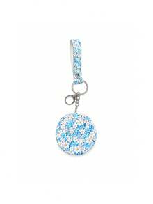 1pc Floral Portable Double-Sided Folding Makeup Mirror, Daily Makeup Mirror With Lanyard Keychain, Mini Pocket Mirror, Multi-Color Compact Mirror For Commuting, Business Trip, Travel, Anti-Drop Shell Magnifying Mirror, Can Be Hung On Bag - Multicolor - View 9