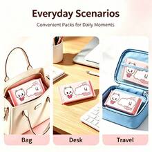 1/2/4/8/16 Packs Of Cute Mini Portable Wipes, Convenient For Cleaning Everyday Dirt, Ideal For Travel, Office, Kitchen, And Bathroom Use - Multi-color - View 6