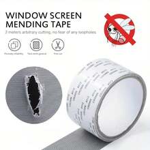 1 Roll Self-Adhesive Mesh Window Repair Tape, Waterproof Tear-Resistant Insect Screen Patch, Strong Adhesion For Fabric And Screen, Suitable For Dorm/Curtain Window Repair, Kitchen, Kitchen Accessories, Kitchen Essentials - Multicolor - View 10
