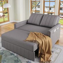 Sofa Bed Frame Grey Made Of Foam For Living Room And Bedroom - Dark Grey 2 Seat - View 1