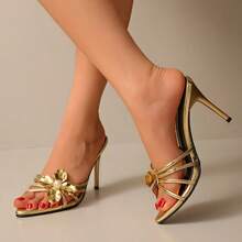 Women Heeled Sandals - 金色 - 查看 6