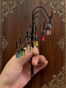 10pcs Mini Decorative Set, Glowing Mini Landscape, Mini Potted Plant Decoration, Mini Party Handmade, Fairy Style Miniature Scene, Magic Garden Decoration, Halloween Decoration, Fantasy Theme Design, Lightweight Exquisite Ornament - Multicolor - View 9