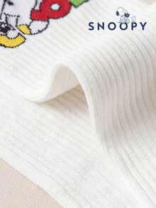 1/2 Pairs Snoopy Socks Men's Winter Socks Black And White Striped Breathable Crew Socks, Suitable For Students Adults Gift Daily Use Fun Christmas Gift - Multicolor - View 11