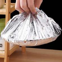 100Pcs Expandable Aluminum Foil Food Covers, Disposable Stretch Tin Foil Plate Lids, Heat Insulation Universal Food Cover For Plates Bowls, Kitchen Leftovers, Picnic & Catering Use - Silver - View 4