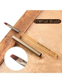 Amber Clear Handle Nail Art Brush Set Professional UV Gel Painting Liner Gradients Brushes Acrylic Manicure Tool With Caps - Ginger - View 11
