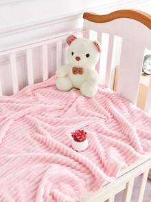 1pc Plaid Wool Baby Blanket, Super Soft Comfortable Fluffy Baby Blanket, Suitable For Baby Stroller Newborn Blanket, 30 X 40 Inches, - Multicolor - View 4