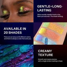 CHARMACY Waterproof Chameleon Liquid Eyeshadow 1pc Metallic Iridescent Pigment Cyberpunk Smooth Flow Tube High-Shine Crease-Proof Multi-Reflective Eye Glitter For Music Festival Teen Girls - 16 - View 3
