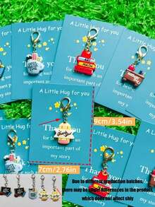 Juego de 10 piezas/Set de llaveros divertidos para volver a la escuela - Incluye tarjeta de agradecimiento, soporte para bolígrafo de pizarra y decoración inspiradora; adecuado como regalo para maestros, graduados, cumpleaños, temporada de vuelta a la escuela - Talla única - Ver 7