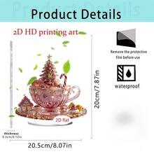 1pc Exquisite Christmas Tree Of Life Acrylic Ornament, Multiple Styles Available, Home Living Room Study Desk Decor, Holiday Atmosphere Decoration, Holiday Home Decor, Also Suitable As Gift, 2D Flat - Ornament - View 16