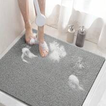 حصيرة دش 60 * 60 سم، رمادي، حصيرة حوض استحمام من PVC غير قابلة للانزلاق مع فتحة تصريف، ناعمة وسريعة الجفاف، مناسبة لكبائن الدش وأحواض الاستحمام - قطعة واحدة - مشاهدة 4