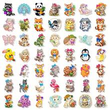 50/106入 動物刺繡風貼紙 防水動物貼紙 適合青少年、祖母、家庭美學風格 拼貼簿與DIY手工藝 - A - 查看 10
