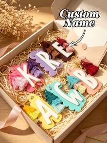 Personalized Double‑Layer Keychains, Customizable Name Tags, Back‑To‑School Accessories, Luggage Tags, Graduation Gifts, And Bag Charms. - Multicolor - View 4