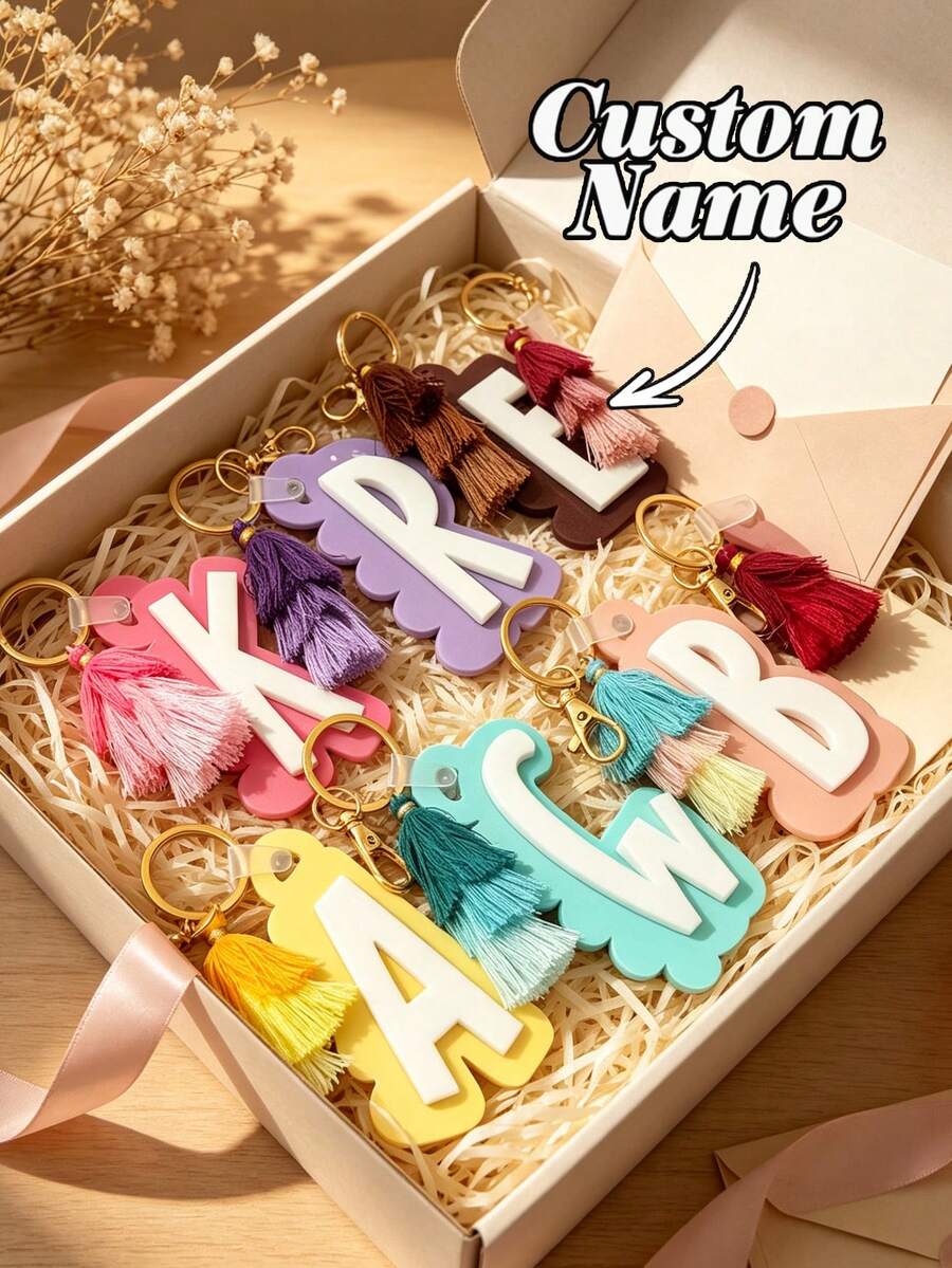 Personalized Double‑Layer Keychains, Customizable Name Tags, Back‑To‑School Accessories, Luggage Tags, Graduation Gifts, And Bag Charms. - Multicolor - View 1