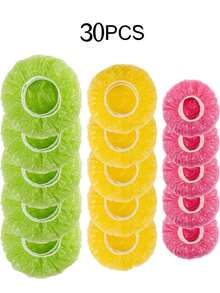 30/60pcs 3 Sizes Reusable Elastic Food Bowl Covers, Bread Fermentation Bowl Covers, Semi-Transparent Stretchable, Colorful, Aluminum Foil And Plastic Wrap Alternative, Baking Essential - Multicolor - View 10