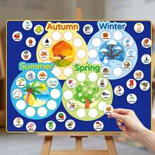 Quixorblex 1 Set Four Seasons Felt Sorting, Seasonal Cognition Teaching Tool, Interactive Learning And Educational Supplies, Spring Summer Autumn Winter Matching Felt Game, Scenario-Based Teacher Teaching Material, Fun Seasonal Enlightenment Learning Teaching Aid - Multicolor - View 10