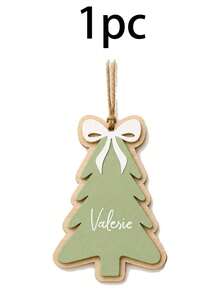 Custom Christmas Tree Wooden Plaque, Personalized Gift Decor, Farmhouse Holiday Ornament, Customized Name Tag For Xmas Tree, Customizable Present Decoration, Festive Home Hanging Sign, Christmas Gift For Family, Christmas Ornament, Living Room Decor - Style a - View 13
