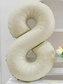 1/2pcs 40 Inch Large Cream Color Number Foil Balloons, Minimalist Premium Style, Suitable For Birthday Party Decoration, Anniversary, 100 Days Celebration, Festival And Event Decoration, Room Decor, Photography - 40 Inch Cream Digital - View 12