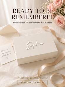 Personalized Bridesmaid Invitation Gift Box - Customized Name Bridesmaid Keepsake, Luxury Minimalist Bridal Party Gift - Multicolor - View 8