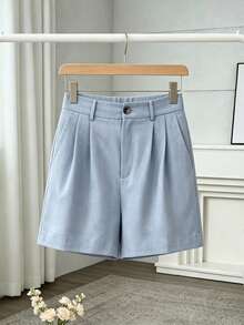 Women Shorts - Light Blue - View 1
