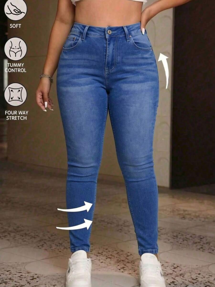 Women Jeans - Dusty Blue - View 1