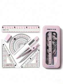 1 Set Premium Drawing Tool Kit (7/27/28/32 Pieces), Includes Stainless Steel Drawing Instrument, Precision Geometric Tools And CAD Tools, Multi-Function Combination Set. Suitable For Teaching And Architectural Sketching, Ideal Choice For Students And Engineers. Writing Tools Suitable For Students, Schools, Offices And Educational Scenarios. Back To School, New Semester, Office Supplies, School Supplies, Art Supplies, Desk Accessories. - Sets - View 7
