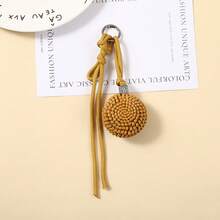 New PU Mini Bag Charm, Versatile Handmade Woven Ball Keychain, Women's Bag Accessory Pendant - Multicolor - View 14
