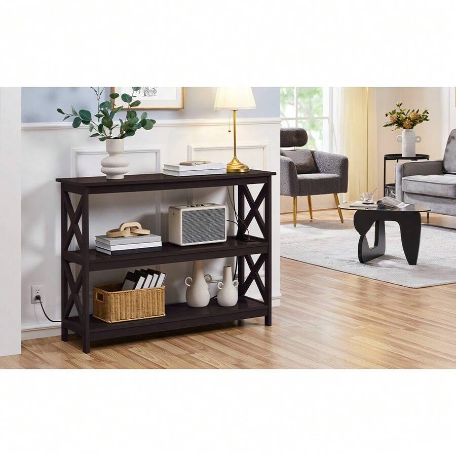 Sofa & Console Tables - Brown - View 1