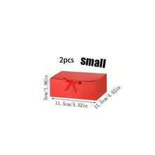 10pcs Red Gift Boxes With Lids, Bridesmaid Invitation Boxes, Luxury Red Ribbon Gift Boxes, Wedding Gift Boxes, Birthday Gift Boxes, Party Gift Boxes, Bridesmaid Gift Boxes, Graduation Gift Boxes, Valentine's Day Gift Boxes - Red and White - View 14