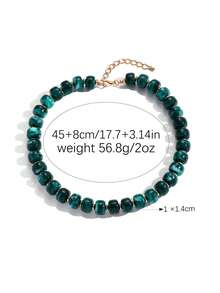 Collar de cuentas de resina multicolor estilo boho para mujer, joyería de verano para playa y vacaciones - Multicolor - Ver 11