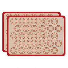2pcs Silicone Baking Mats, Non-Stick Reusable Silicone Pastry Mats, Heat-Resistant Oven Baking Sheet Liners, Suitable For Making Macarons, Cookies, Bread, Pastries And Biscuits, Easy To Clean Baking Mats, Flexible And Durable Silicone Baking Accessories, Can Replace Disposable Baking Parchment Paper For Repeated Use, Home Kitchen DIY Baking Tools, Oven- Non-Slip Pastry Rolling Mats, Suitable For Home Baking Parties And Dessert Making, Microwave And Oven Dual-Use, Washable And Reusable Kitchen Baking Utensils, Suitable For Baking Enthusiasts - View 14