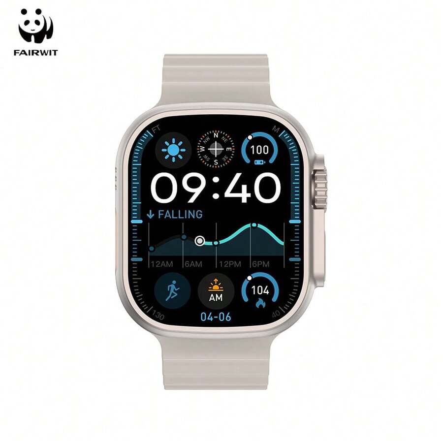 PANDA AI Smart Watch Compatible With Android And IOS Systems (Can Answer/Make Calls), 2.2-Inch HD Screen, Built-In Fitness Tracker, Supports Bluetooth Calling, IP68 Waterproof, Heart Rate/Sleep Monitoring, Multiple Sports Modes, Unisex