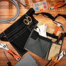 Electrician's Special Multi-Functional Waist Bag Wear-Resistant Tool Repair Tool Bag Construction Site Thick Portable Storage Canvas Waist Bag - Multicolor - View 5