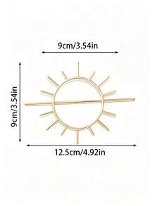 Metal Hair Sticks For Women, Decorative Hair Pins For Buns And Updos, Star, Sun And Circle Geometric Design, Minimalist Vintage Hair Jewelry - Multicolor - View 9