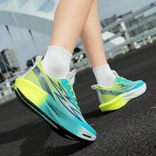 Sepatu Lari Bertali Gradien Pria dan Wanita, Ideal untuk Berjalan, Berlari, dan Aktivitas di Gym - Biru - View 3