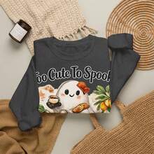 Too Cute To Spook Sweatshirt | Little Italian Ghost | Halloween Vespa Sweater - 樣式1 - 查看 10