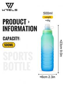 1 PC WRELS Sports Bottle, Gradient Outdoor Sports Water Bottle, Portable Waist‑Pack Water Cup For Marathon, Running, Fitness, Travel And Cycling - Multicolor - View 3