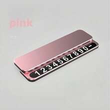 1pc Temporary Parking Plate, Hidden Movable Car Plate, Car Dashboard Plate - Made Of Durable Aluminum Alloy Material, Suitable For Vehicle Dashboard Decoration - A - View 11
