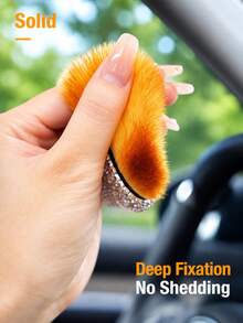 1pc Car Interior Dusting Brush, Glitter Rhinestone Handle Soft Bristle Cleaning Brush, Suitable For Car, Computer Keyboard Dusting - Car Interior Cleaning Brush - View 6