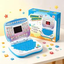 1pc Early Learning Educational Tablet For Kids, Simulated Laptop With Screen, Educational Computer And Musical Storytelling Device, Interactive Educational Mini Laptop - Blue - View 6