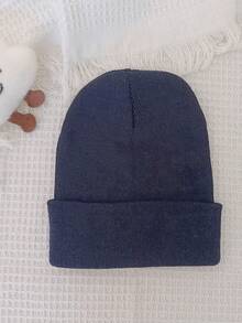 [Customized] Personalized Kids Knitted Beanie With Text,Name Or Logo, Rolled Edge Boy Girl Hat For Daily Wear & Holiday Gift - Multicolor - View 23