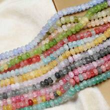 150pcs Multi-Color 8*5mm Cracked Abacus Beads, Jewelry DIY Beading Material, Suitable For Necklace Beading, Bracelet Beading, Bag Chain Beading - Multicolor - View 1