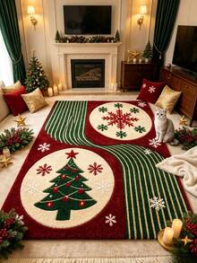 1pc Christmas Theme Rug, Cute Healing Style, Christmas, Doormat, Small Rug, Welcome Mat, Outdoor Doormat, Kitchen Rug, Home Decor, Front Door Mat, Area Rug, Garden Rug, Washable Rug - Multicolor - View 3