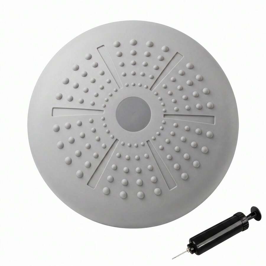 Massage Textured Balance Wobble Pad Inflatable Stability Trainer For Core Workout Posture Correction Home Gym Exercise - Grey - View 1