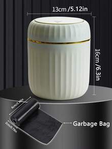 Mini Desktop Trash Can With Flip Lid, Prevents Odor Spread, Suitable For Storing Fruit Peels, Paper Scraps And Other Desktop Waste, Keeps Desktop Clean, Applicable For Bathroom, Home Desk, Coffee Table, Office, Living Room And Study - Multicolor - View 9