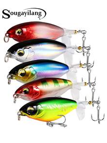 5PCS Lure Long Cast Floating Lure Set Freshwater Fishing Snakehead With Propeller Lure - Multicolor - View 1