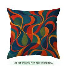 4pcs/1pc Vintage Geometric Abstract Pattern Pillow Covers, Single-Sided Printed Pillow Covers, Suitable For Living Room Bedroom Home Decor, All-Season Pillow Covers - Multicolor - View 15