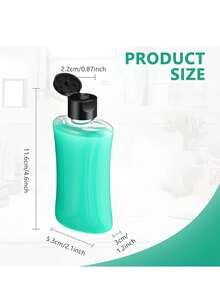6pcs/1pc Transparent Flip Top Dispenser Bottles, Leak-Proof Squeeze Shampoo & Lotion Containers, Refillable Cosmetic Bottles, Travel Essential - Multicolor - View 3