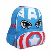 Mesuca Mini Storage Backpack Marvel Captain America Print Design Blue Red White Color Scheme Waterproof Fabric Adjustable Shoulder Strap Lightweight Daily Short-Distance Carry 1pc - View 3