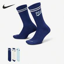 Nike/Authentic Kaos Kaki Kasual Unisex Motif Olahraga Baru Setinggi Betis, Paket 3 Buah HJ9336-902 - HJ9336-902 - View 8